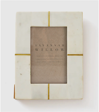 Load image into Gallery viewer, Cream Gold Cross Frame 6" x 4"
