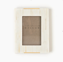 Load image into Gallery viewer, Cream Gold Stripe Frame 6" x 4"