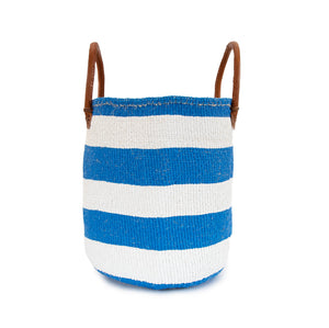 Sisal and Recycled Plastic Basket - Striped (Large)
