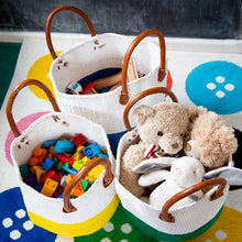 Load image into Gallery viewer, Sisal and Recycled Plastic Basket - Block Stripe (Medium)