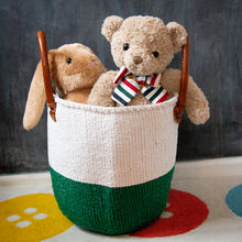 Load image into Gallery viewer, Sisal and Recycled Plastic Basket - Block Stripe (Medium)