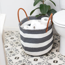Load image into Gallery viewer, Sisal and Recycled Plastic Basket - Striped (Medium)