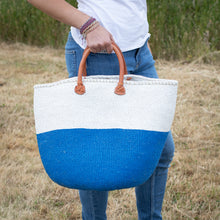 Load image into Gallery viewer, Sisal and Recycled Plastic Basket - Block Stripe (Large)