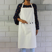 Load image into Gallery viewer, Navy Pom Pom Apron