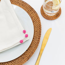 Load image into Gallery viewer, Rattan Charger Plate - Woven Wicker Straw Placemat