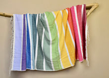 Load image into Gallery viewer, Rainbow Stripe Towel