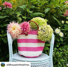 Load image into Gallery viewer, Sisal and Recycled Plastic Basket - Striped (Large)