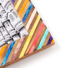 Load image into Gallery viewer, Handpainted Accent Stripe Rainbow Frame 6" x 4"