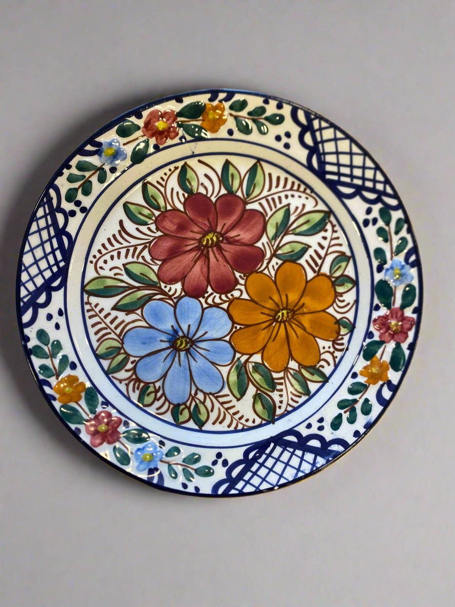 Unique Floral Handpainted Plate