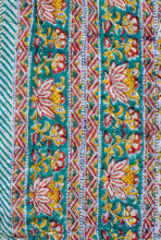 Load image into Gallery viewer, Block Printed Padded Reversible Quilt