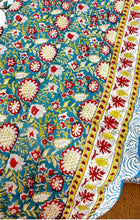 Load image into Gallery viewer, Block Printed Padded Reversible Quilt