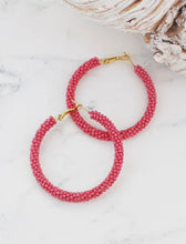Load image into Gallery viewer, Beaded Hoop Earrings