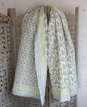 Load image into Gallery viewer, Block Printed Padded Reversible Quilt