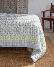 Load image into Gallery viewer, Block Printed Padded Reversible Quilt