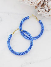 Load image into Gallery viewer, Beaded Hoop Earrings