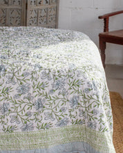 Load image into Gallery viewer, Block Printed Padded Reversible Quilt