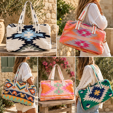 Load image into Gallery viewer, Western Aztec Duffle Bag