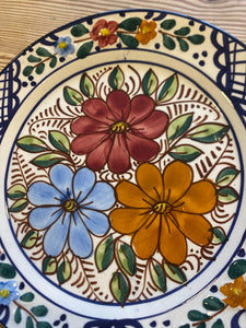 Unique Floral Handpainted Plate