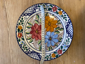 Unique Floral Handpainted Plate