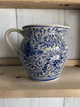 Load image into Gallery viewer, Blue and White Jug with Floral Detail