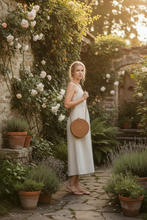 Load image into Gallery viewer, Rattan Shoulder Bag with Leather Strap