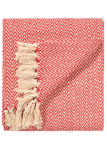 Load image into Gallery viewer, Chevron Soft Recycled Cotton Handloom Throw