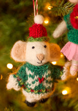 Load image into Gallery viewer, Felt Christmas Mice Wearing Jumpers