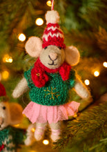 Load image into Gallery viewer, Felt Christmas Mice Wearing Jumpers