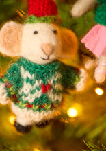 Load image into Gallery viewer, Felt Christmas Mice Wearing Jumpers