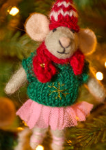 Load image into Gallery viewer, Felt Christmas Mice Wearing Jumpers