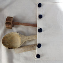 Load image into Gallery viewer, Navy Pom Pom Apron