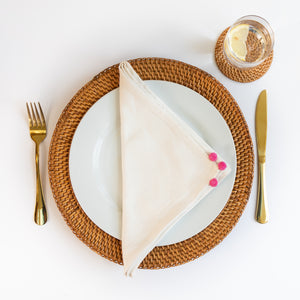 Rattan Charger Plate - Woven Wicker Straw Placemat