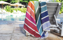 Load image into Gallery viewer, Rainbow Stripe Towel